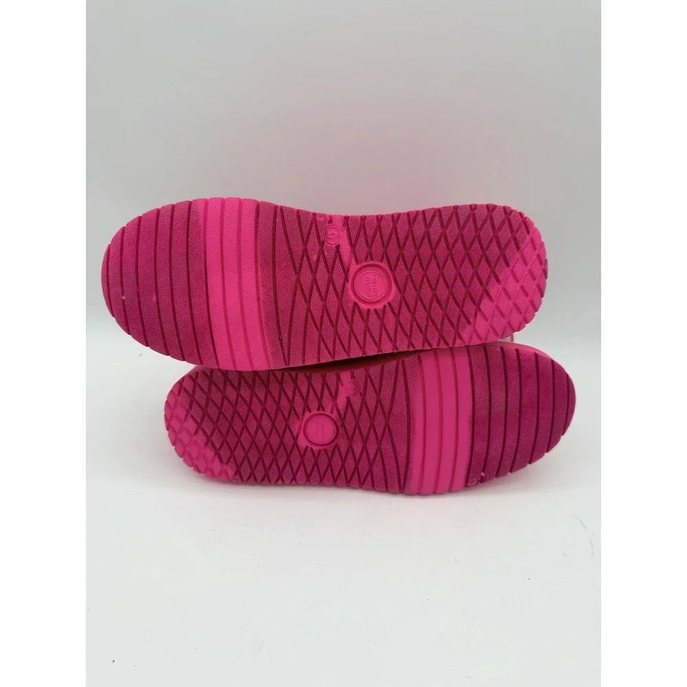 Wonder Nation Snow Boots Shoes Kids Size 10 Pink Pull On Star Fleece Winter